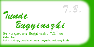 tunde bugyinszki business card